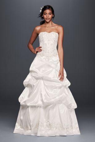 Dropped Waist Strapless Sweetheart Wedding Gown Davids Bridal 